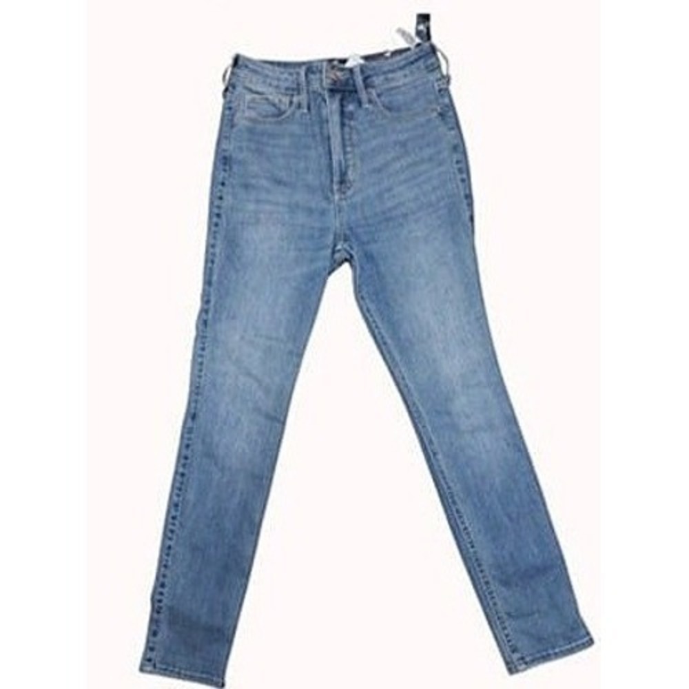 NWT Hollister Light Wash Ultra High Rise Crop Super Skinny Jeans Size 3S 26x24